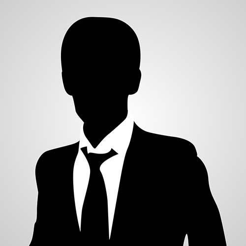 Silhouette of a man in a suit