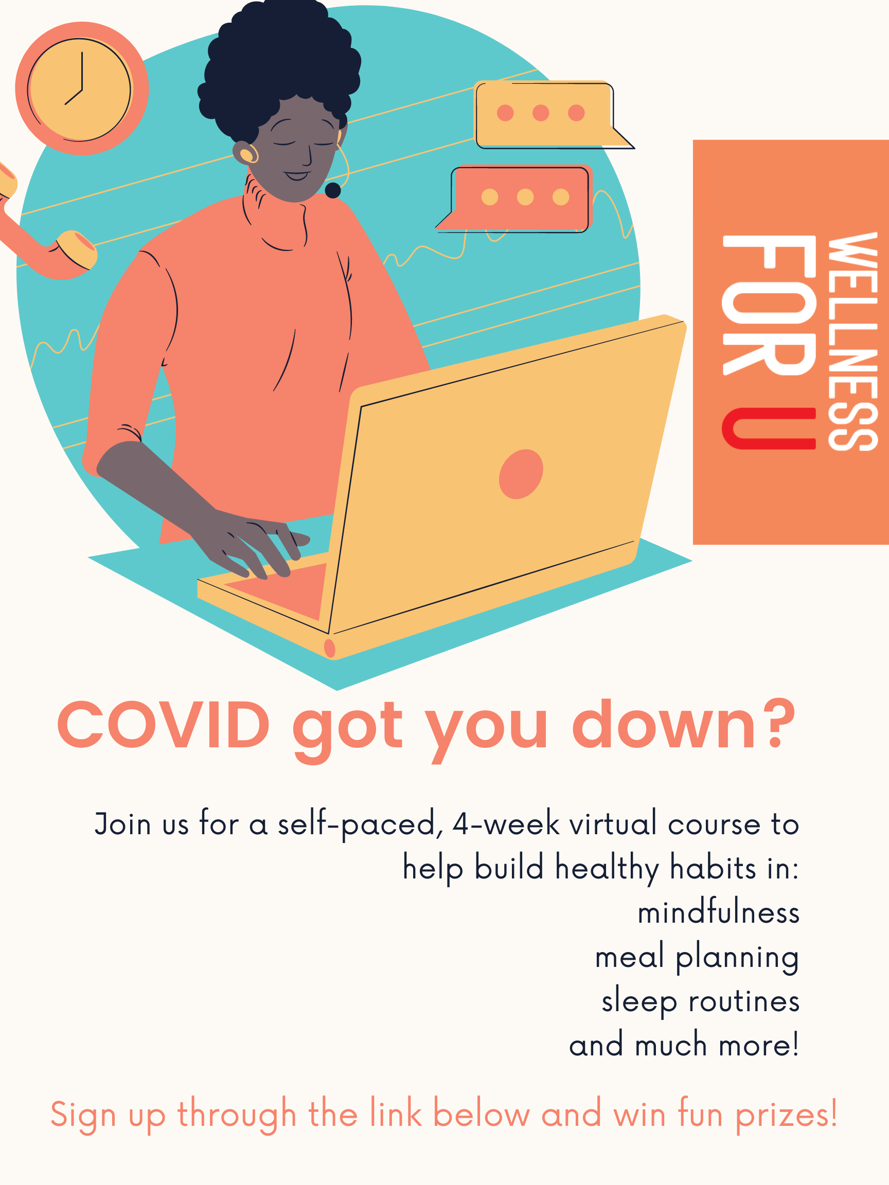 Please join us for a wellness workshop for the month of March! Prizes included. Sign up here: https://tinyurl.com/9l28s1ry
